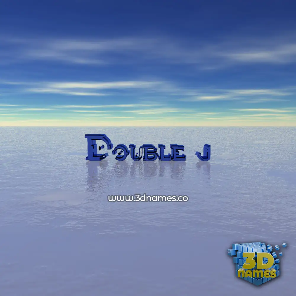 double j in Horizon style - 3D name wallpaper