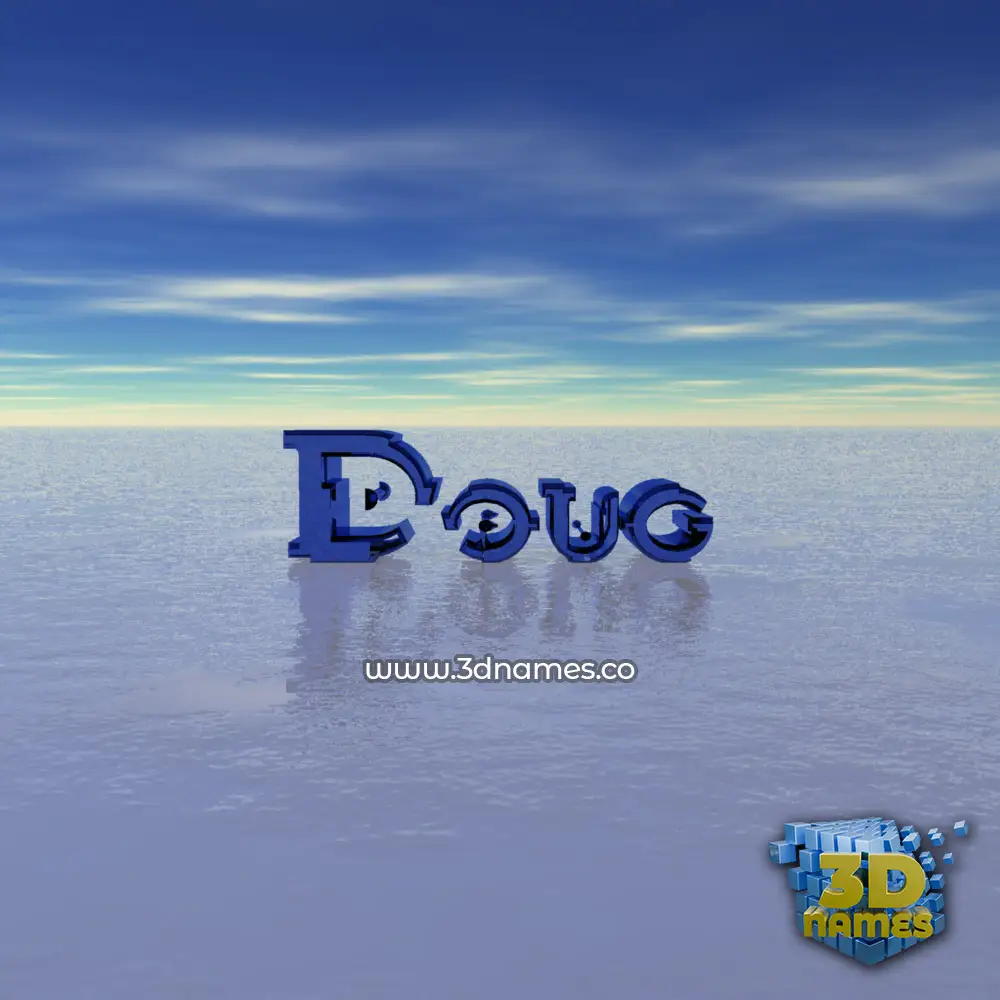 doug in Horizon style - 3D name wallpaper