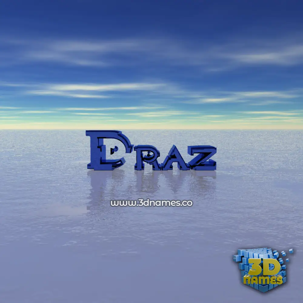 draz in Horizon style - 3D name wallpaper