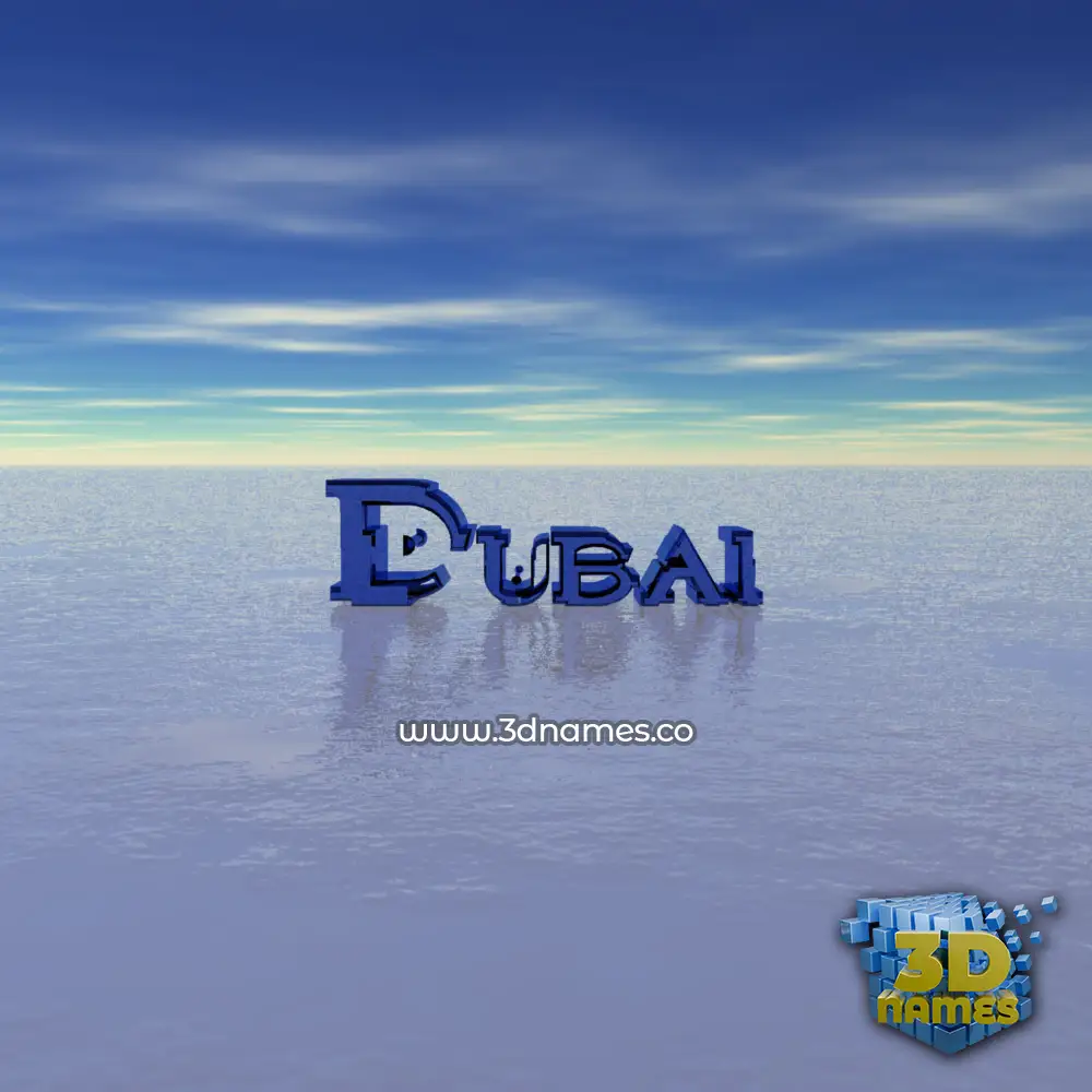 dubai in Horizon style - 3D name wallpaper