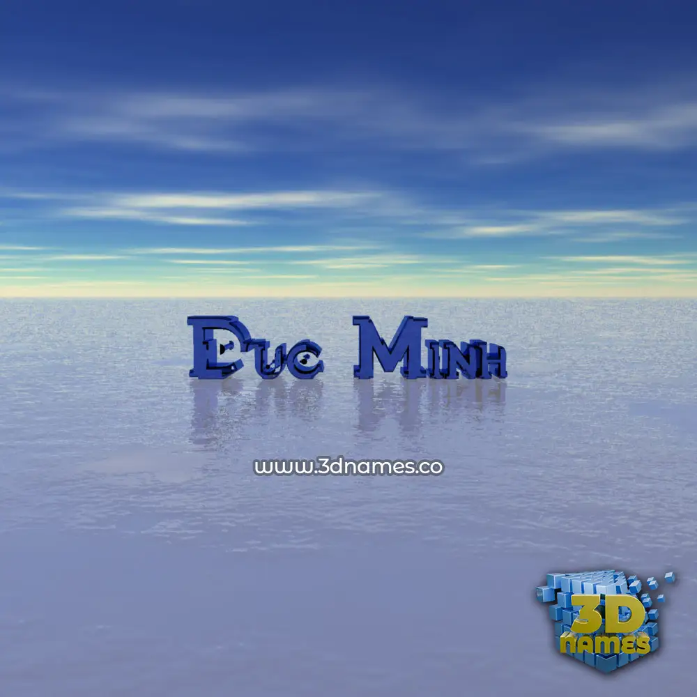 duc minh in Horizon style - 3D name wallpaper