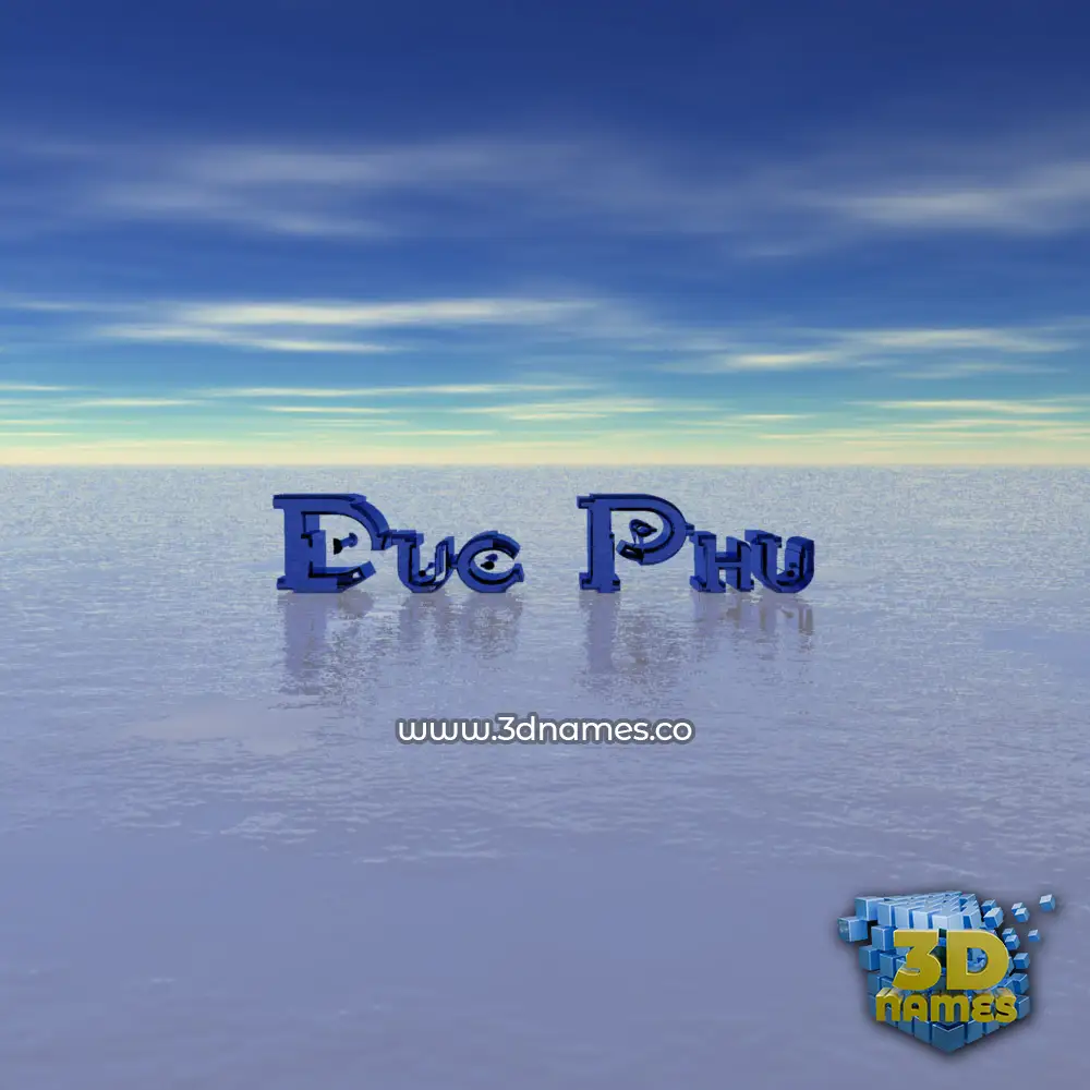 duc phu in Horizon style - 3D name wallpaper