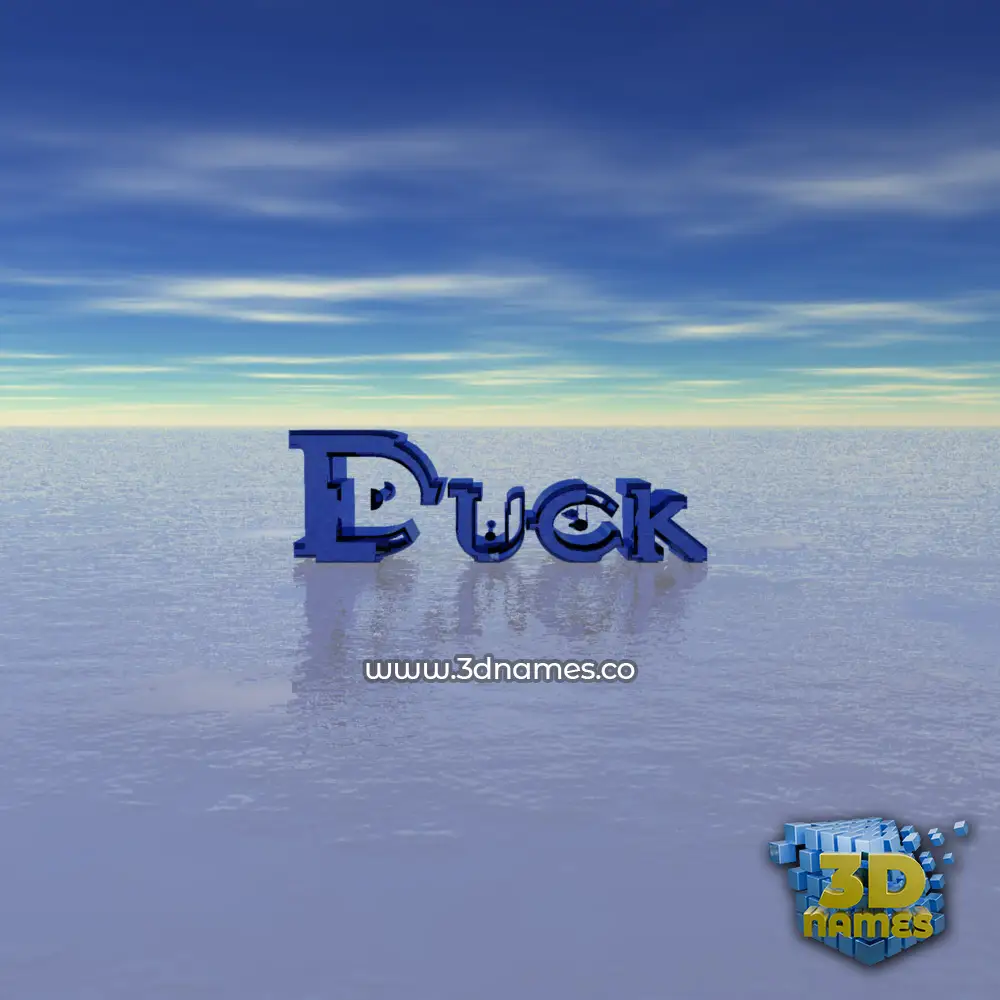 duck in Horizon style - 3D name wallpaper