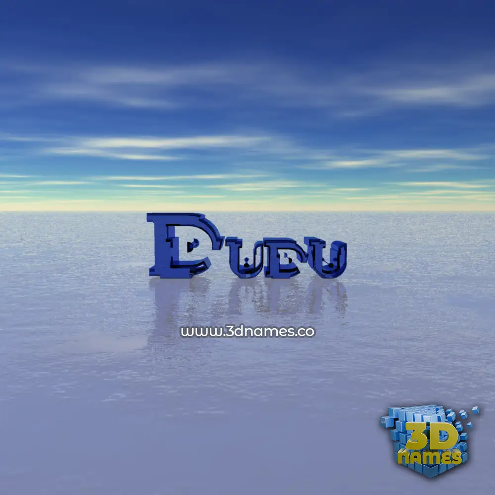 dudu in Horizon style - 3D name wallpaper