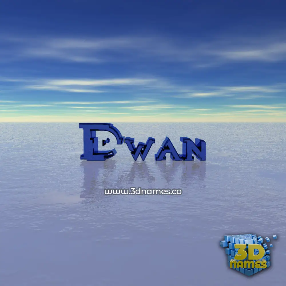 dwan in Horizon style - 3D name wallpaper