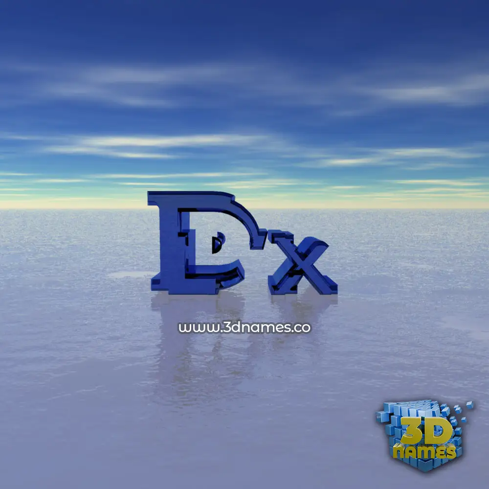 dx in Horizon style - 3D name wallpaper
