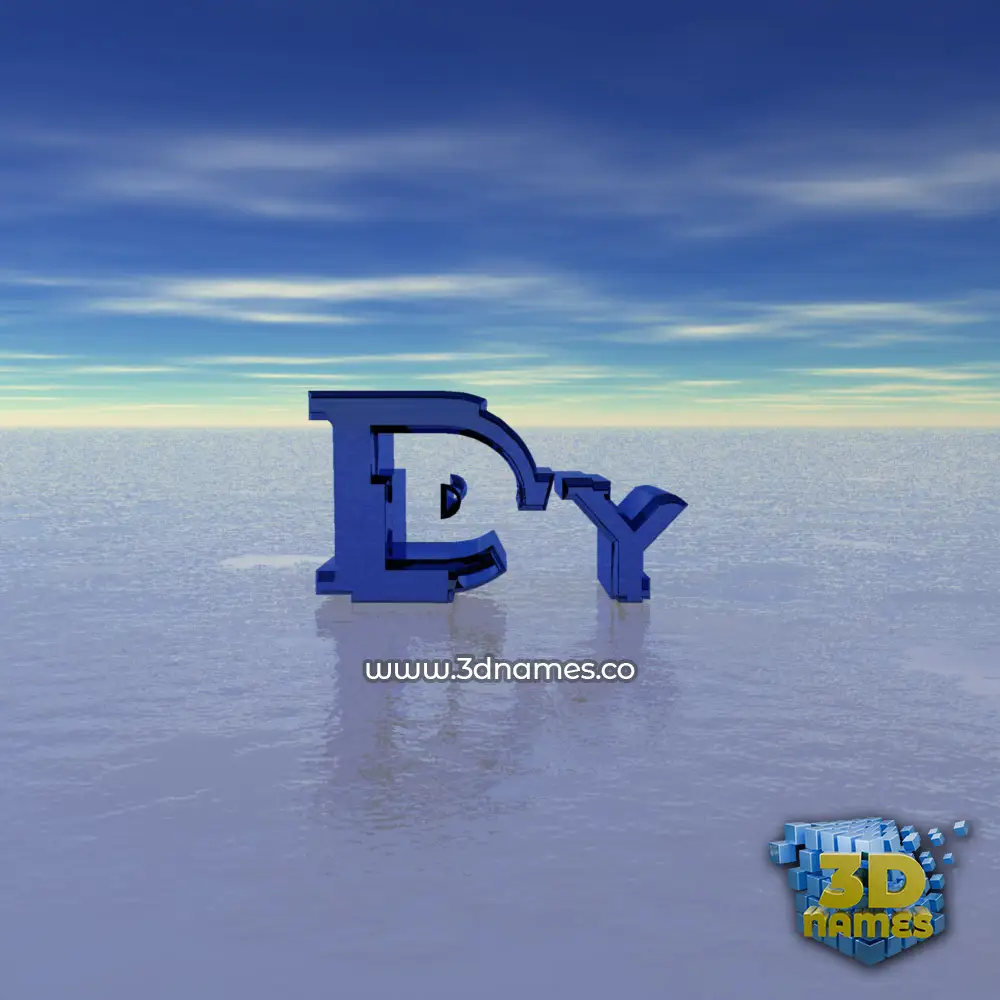 dy in Horizon style - 3D name wallpaper