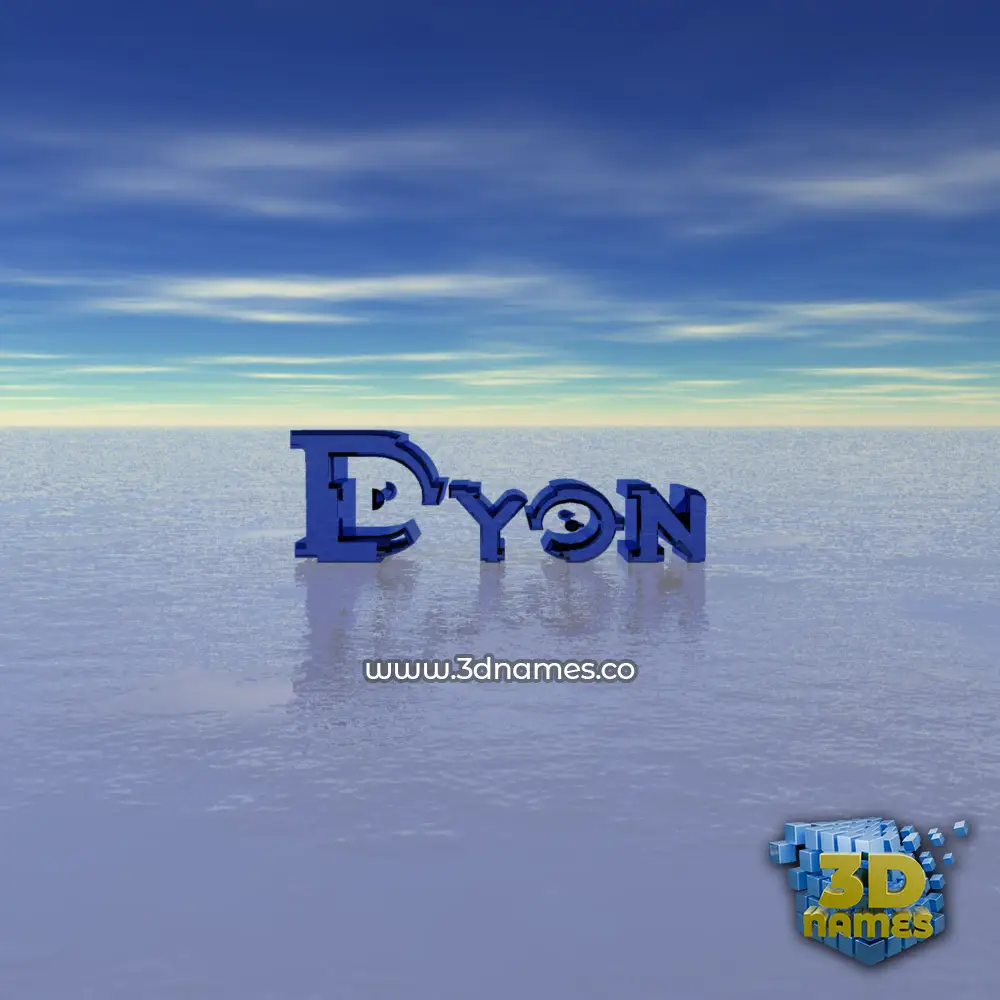 dyon in Horizon style - 3D name wallpaper