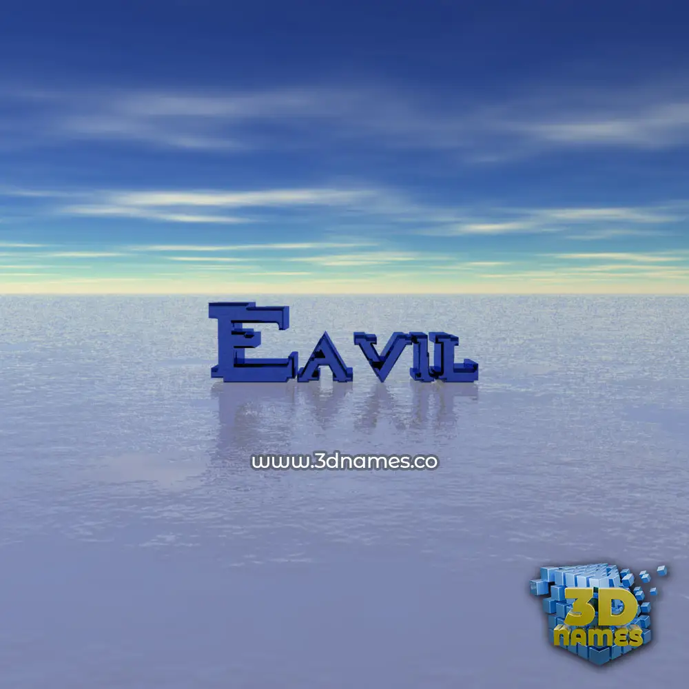 eavil in Horizon style - 3D name wallpaper