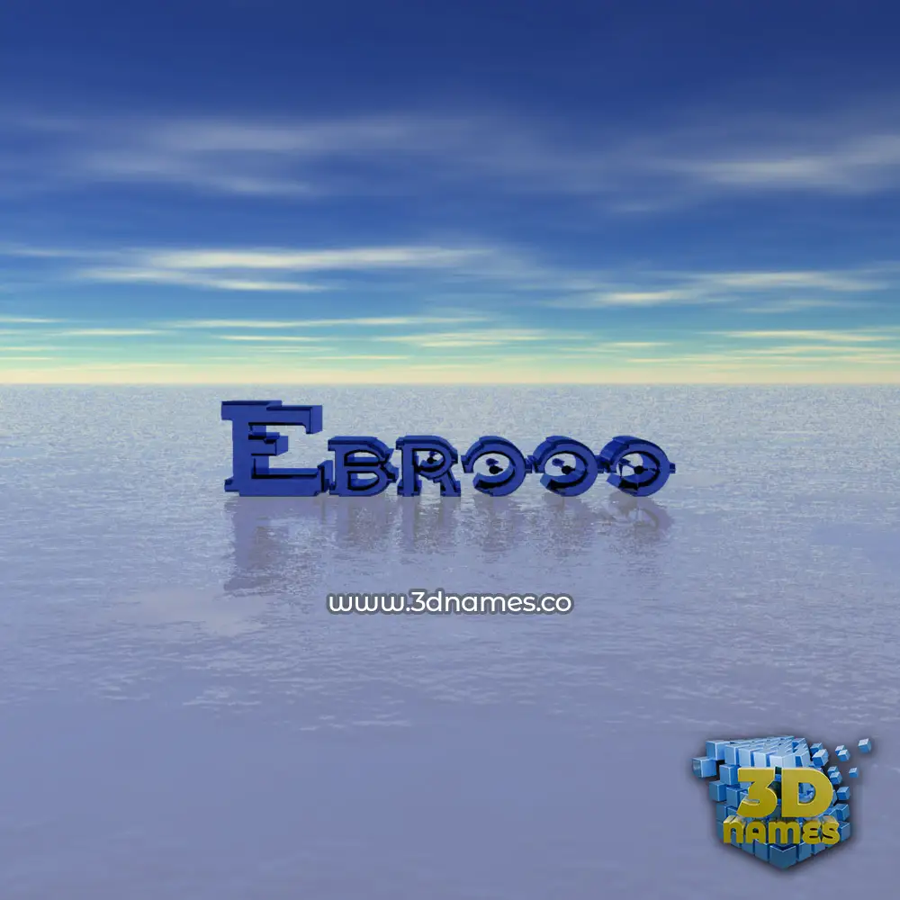 ebrooo in Horizon style - 3D name wallpaper