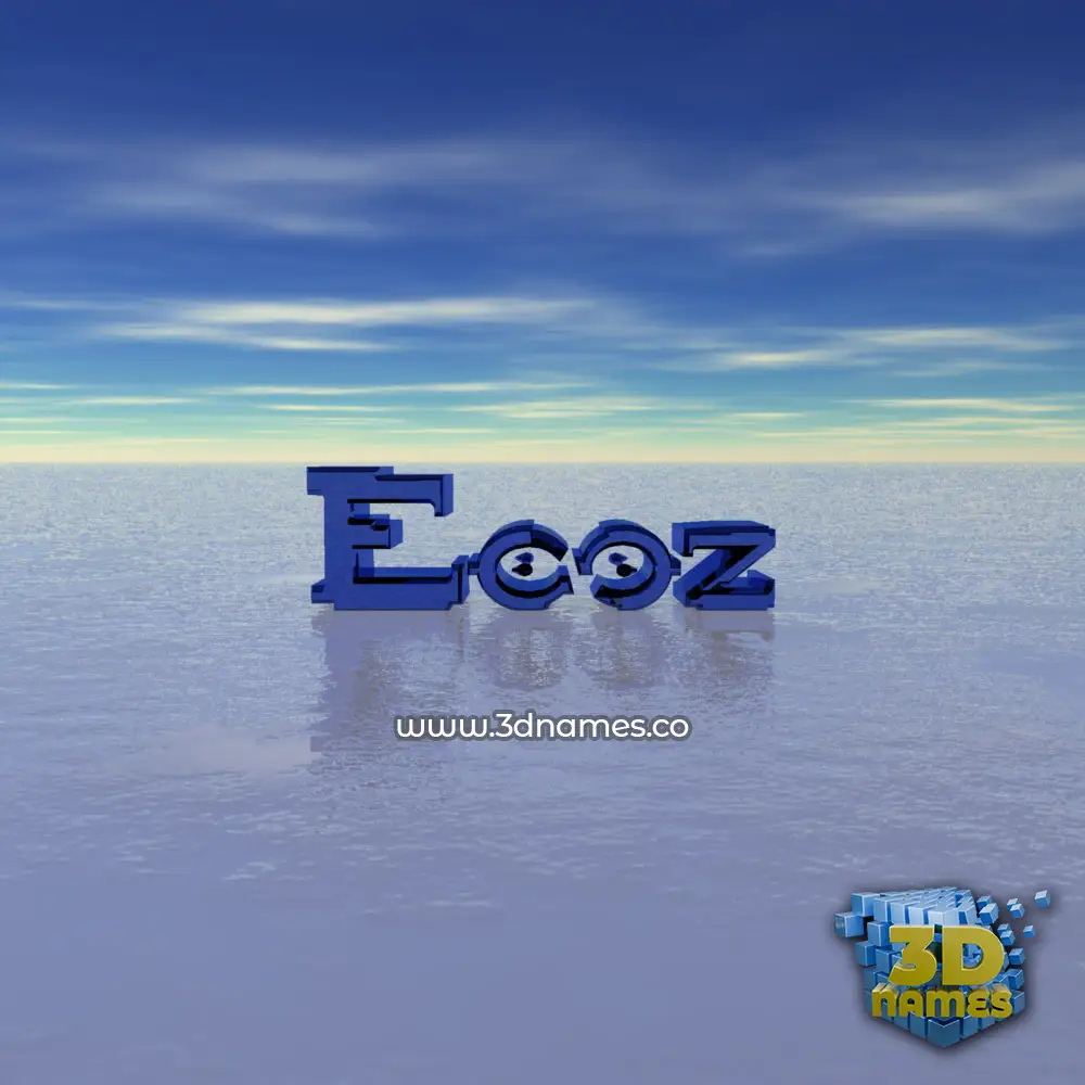 ecoz in Horizon style - 3D name wallpaper