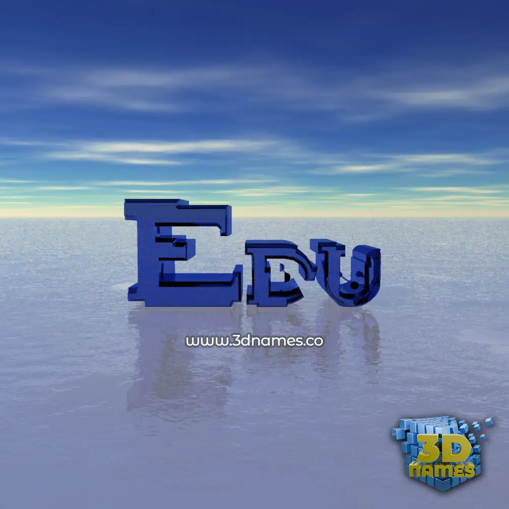 edu in Horizon style - 3D name wallpaper
