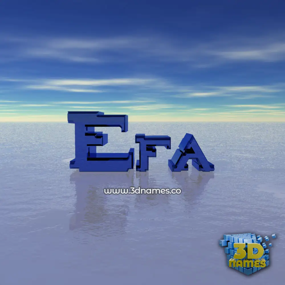 efa in Horizon style - 3D name wallpaper