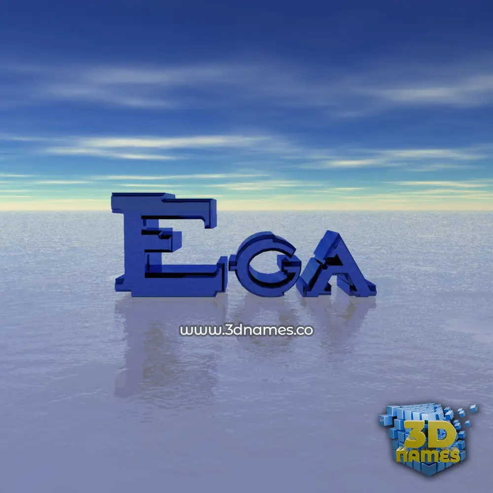 ega in Horizon style - 3D name wallpaper