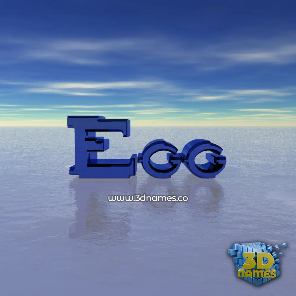 egg in Horizon style - 3D name wallpaper