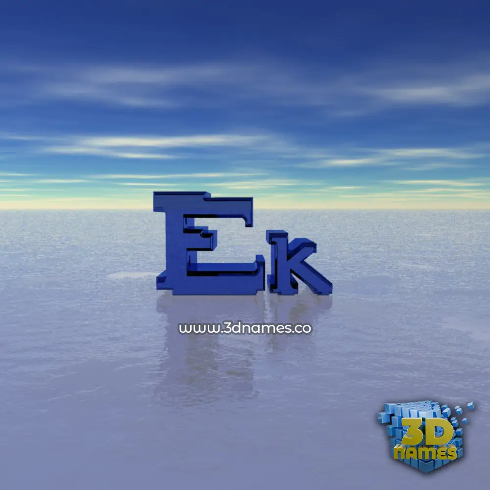 ek in Horizon style - 3D name wallpaper