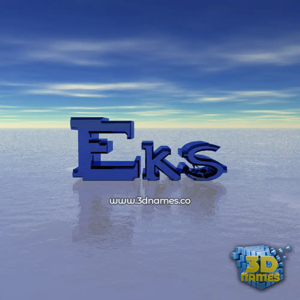eks in Horizon style - 3D name wallpaper