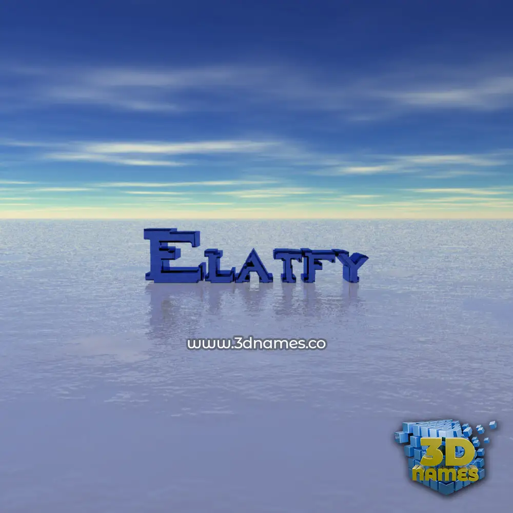 elatfy in Horizon style - 3D name wallpaper