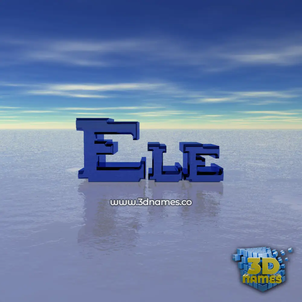 ele in Horizon style - 3D name wallpaper