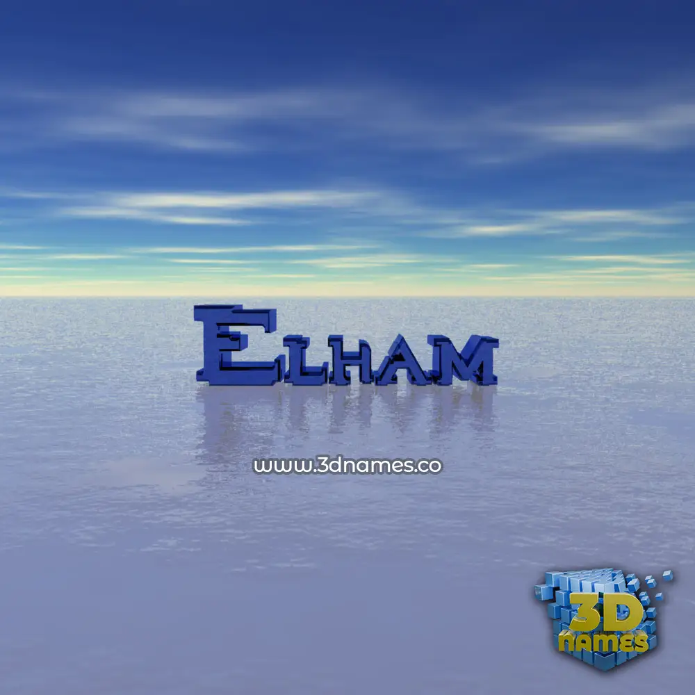 elham in Horizon style - 3D name wallpaper