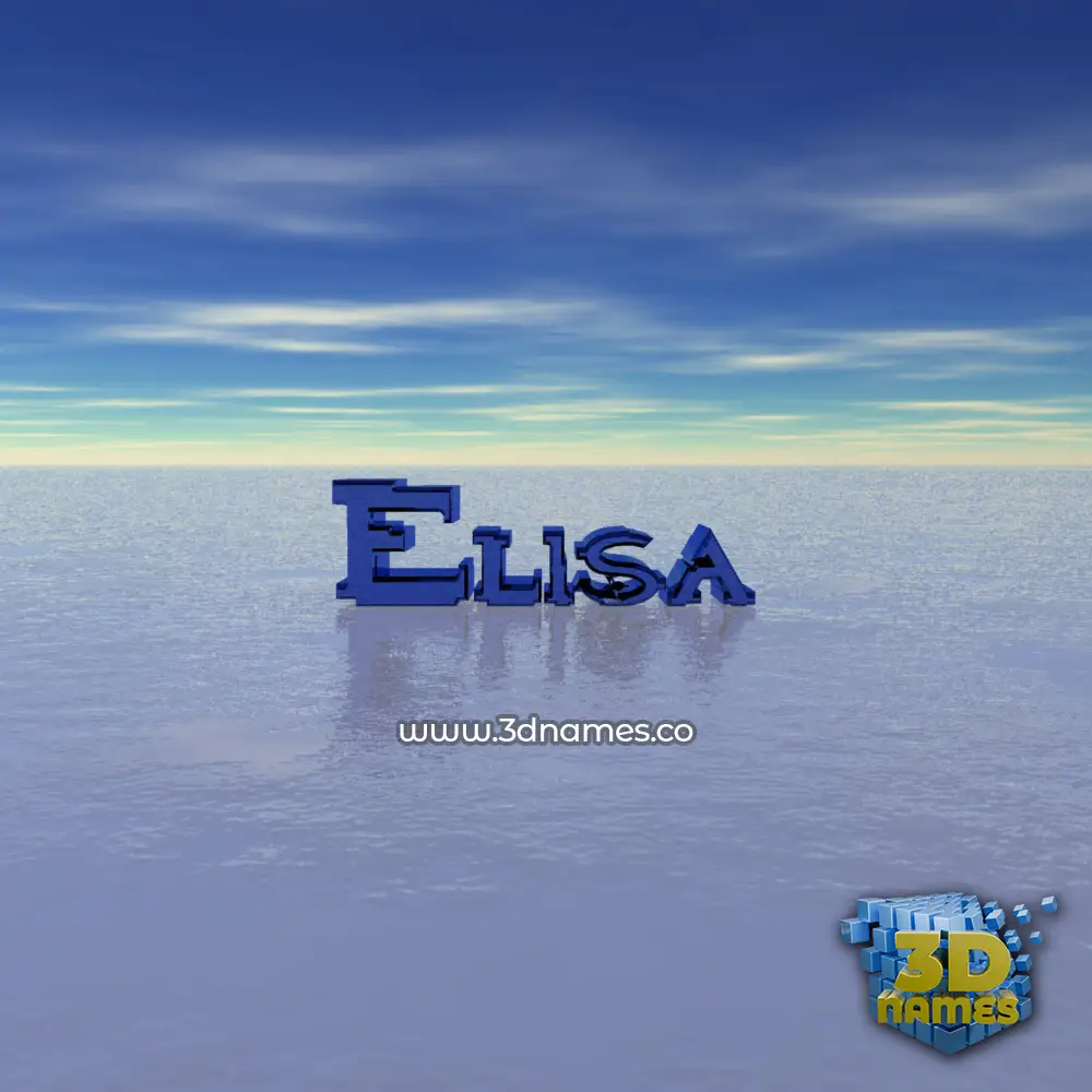 elisa in Horizon style - 3D name wallpaper