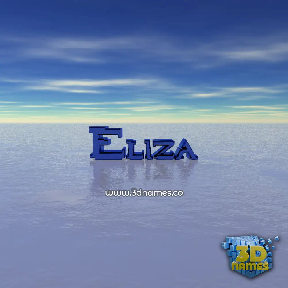 eliza in Horizon style - 3D name wallpaper