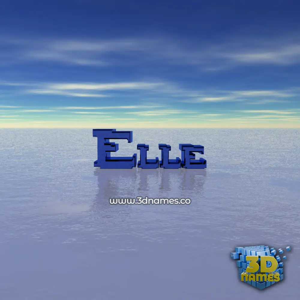 elle in Horizon style - 3D name wallpaper