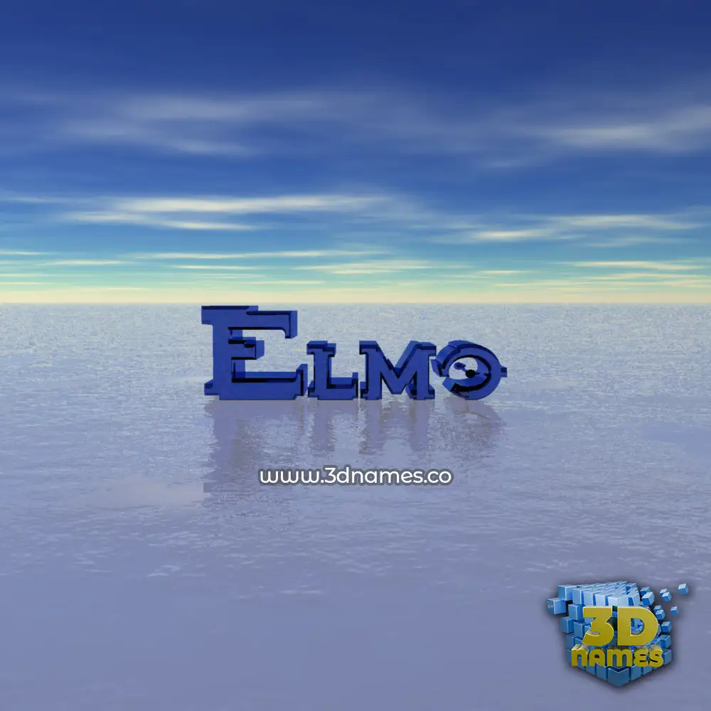 elmo in Horizon style - 3D name wallpaper