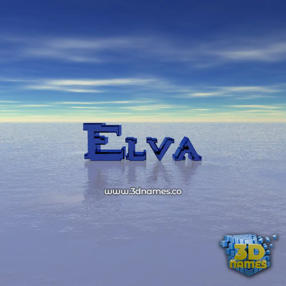 elva in Horizon style - 3D name wallpaper