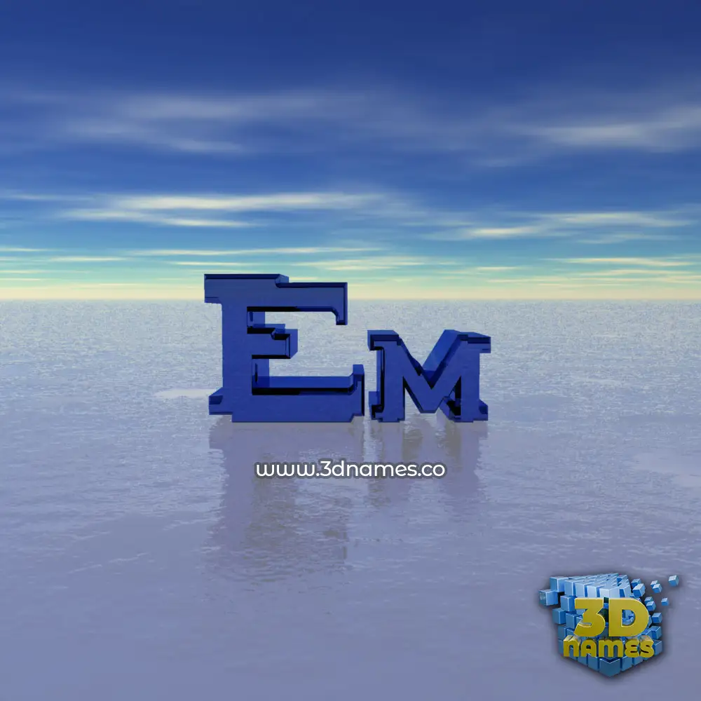 em in Horizon style - 3D name wallpaper