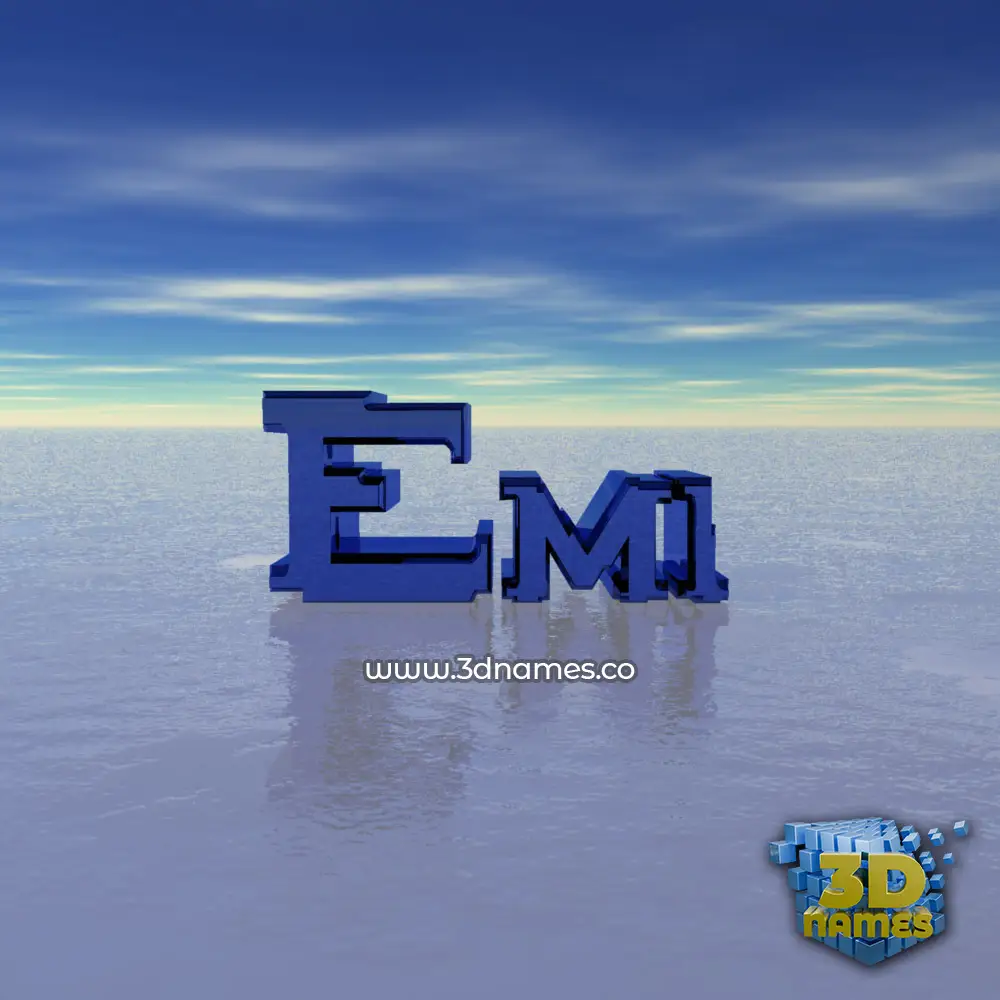 emi in Horizon style - 3D name wallpaper