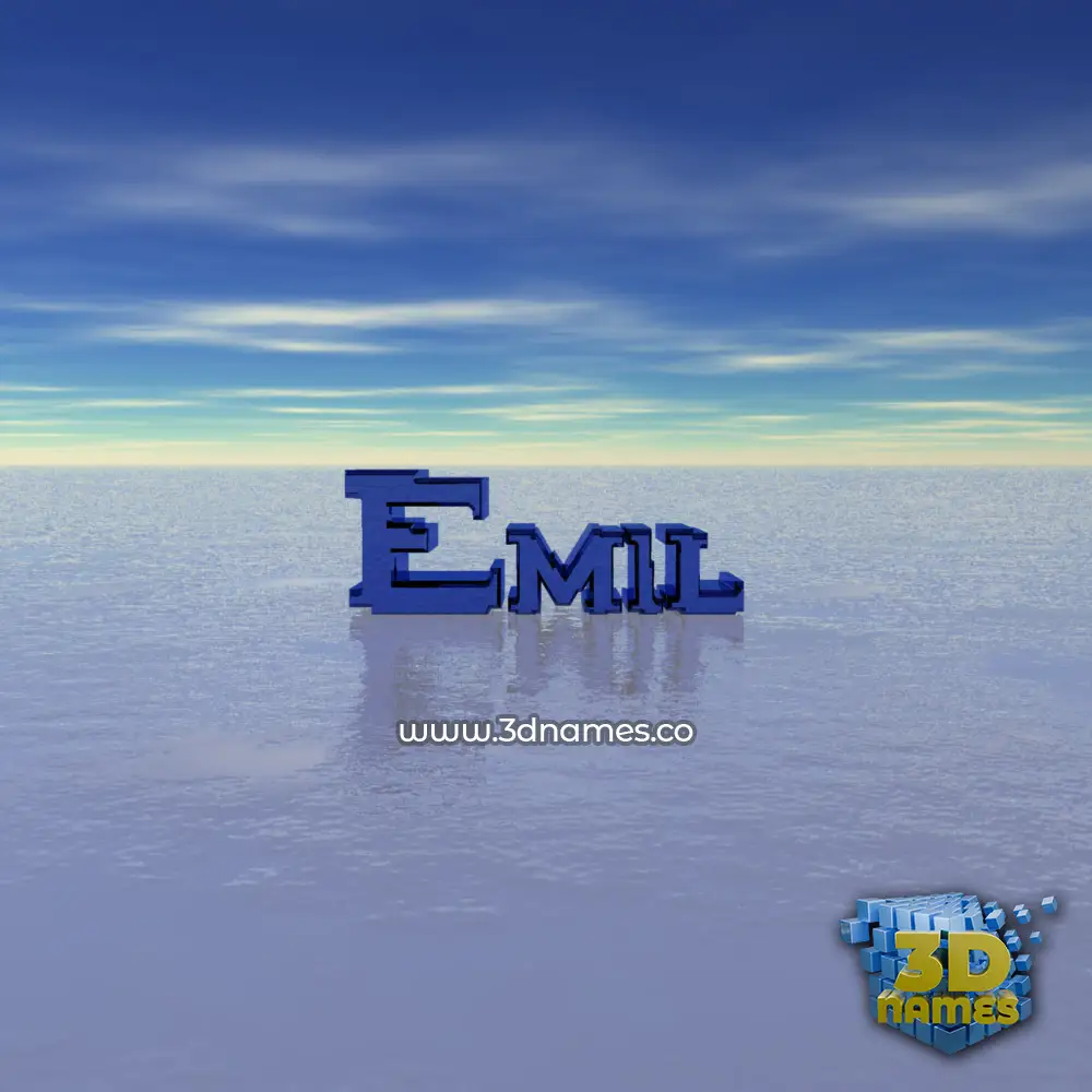 emil in Horizon style - 3D name wallpaper