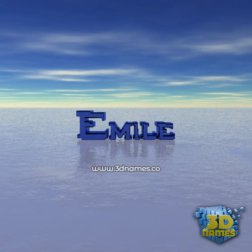 emile in Horizon style - 3D name wallpaper