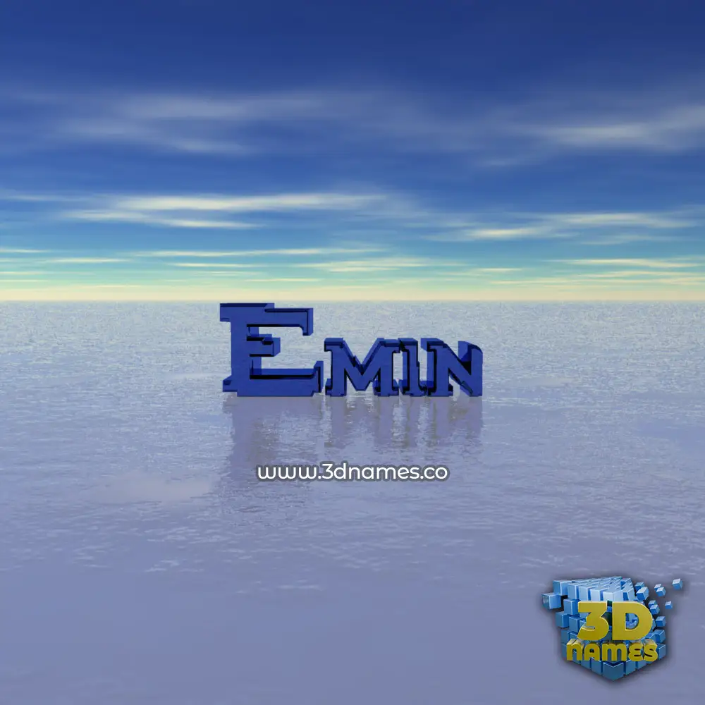 emin in Horizon style - 3D name wallpaper