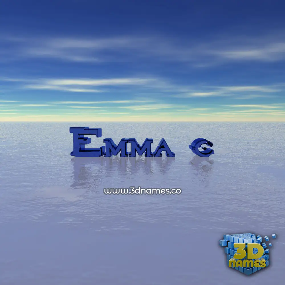emma c in Horizon style - 3D name wallpaper