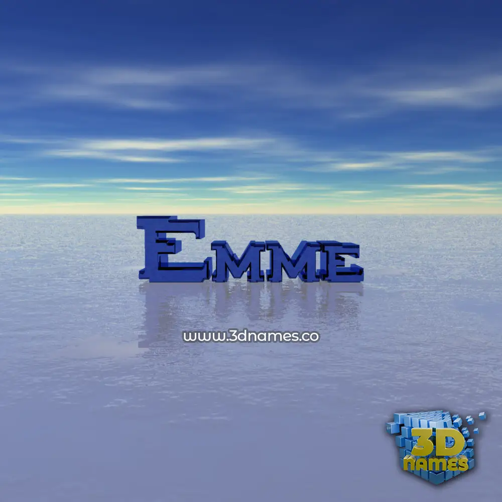 emme in Horizon style - 3D name wallpaper