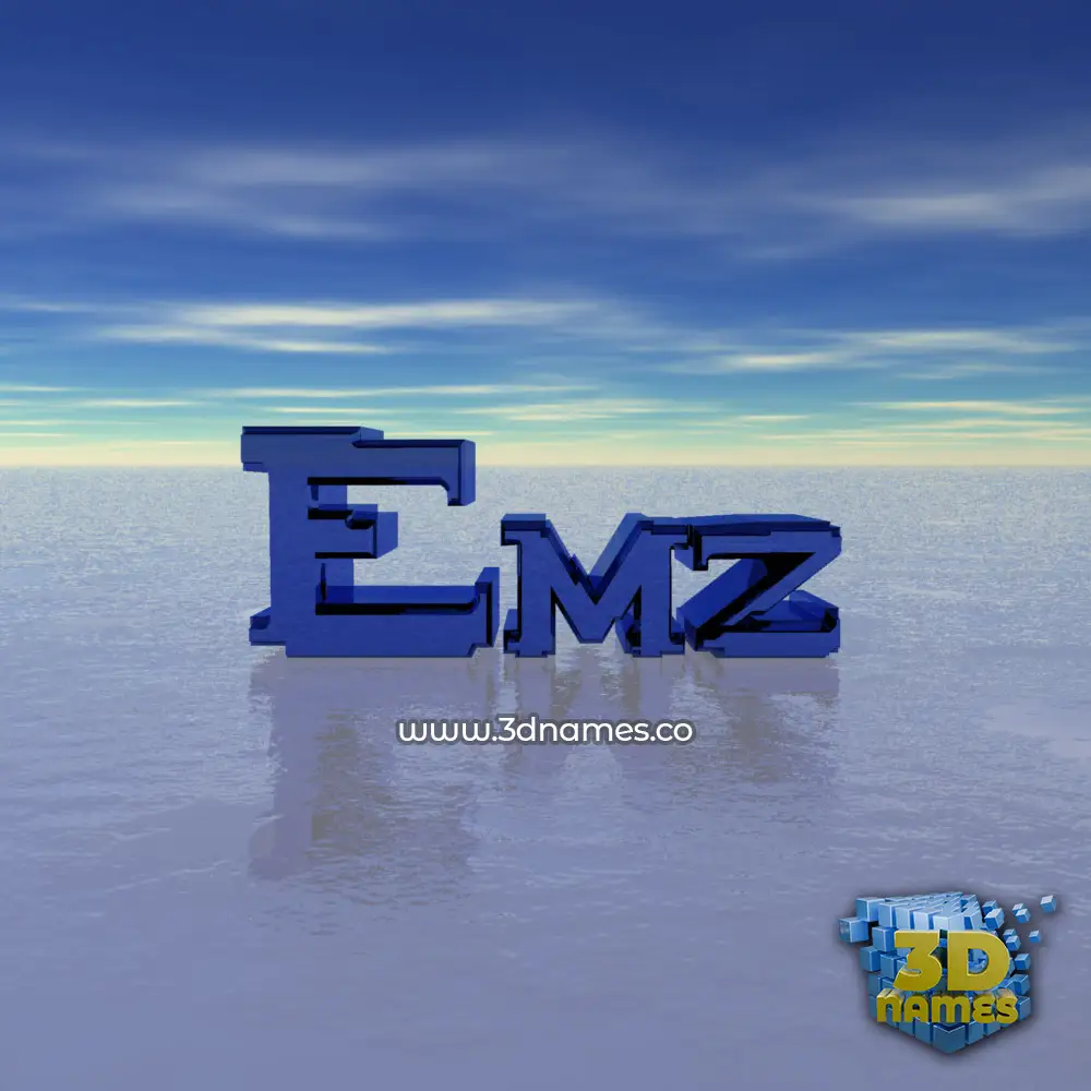 emz in Horizon style - 3D name wallpaper