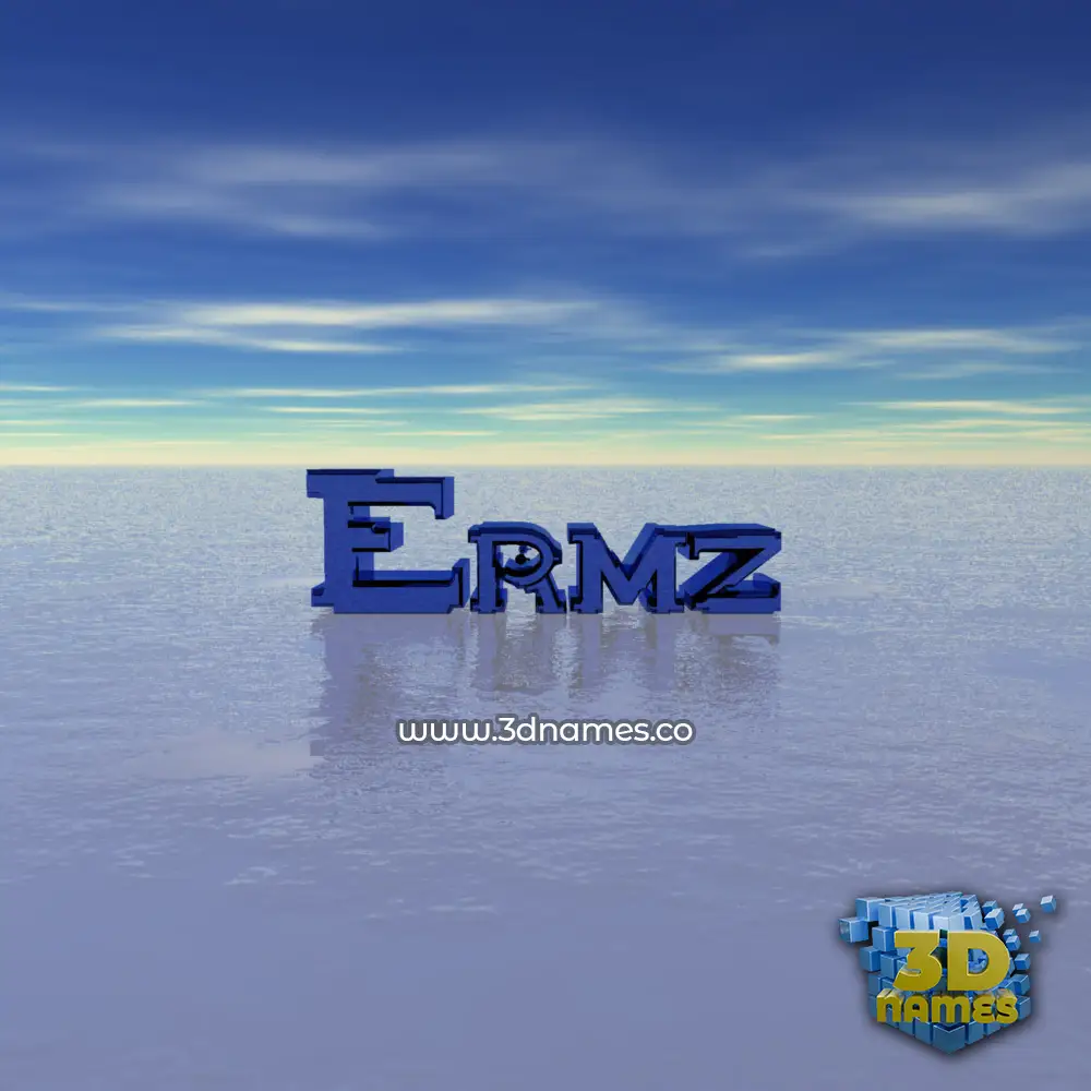 ermz in Horizon style - 3D name wallpaper