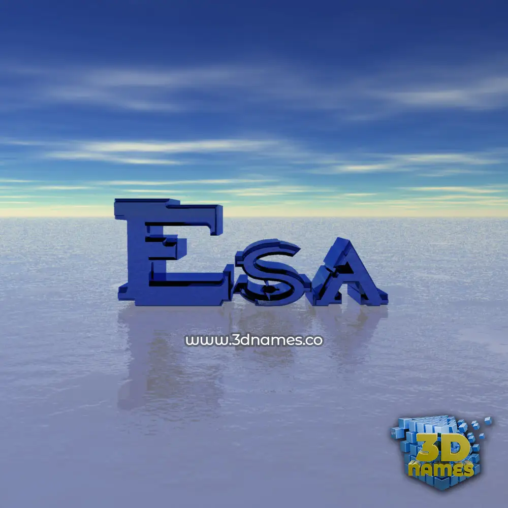 esa in Horizon style - 3D name wallpaper