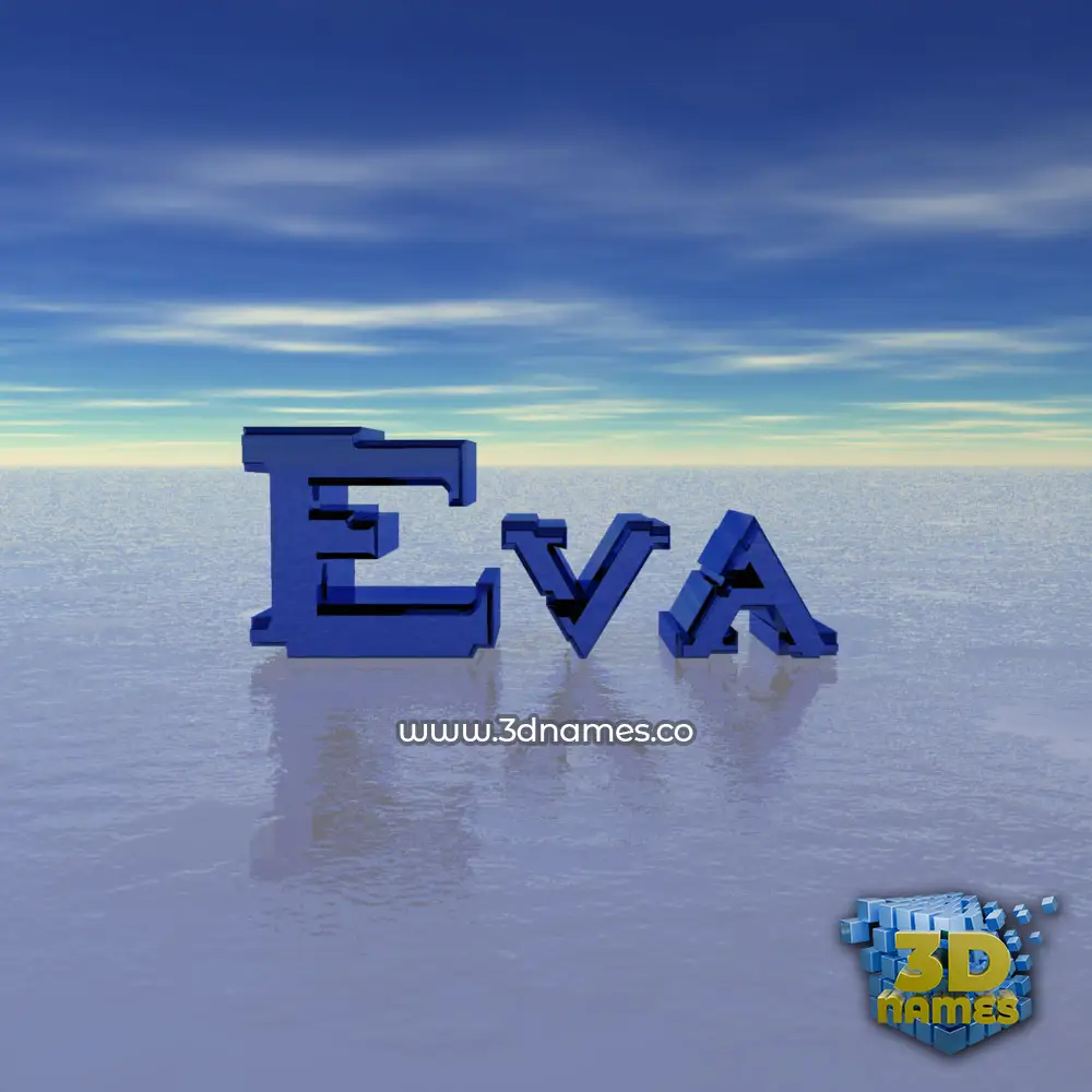 eva in Horizon style - 3D name wallpaper