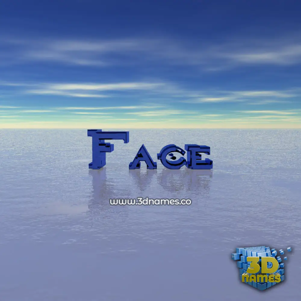 face in Horizon style - 3D name wallpaper