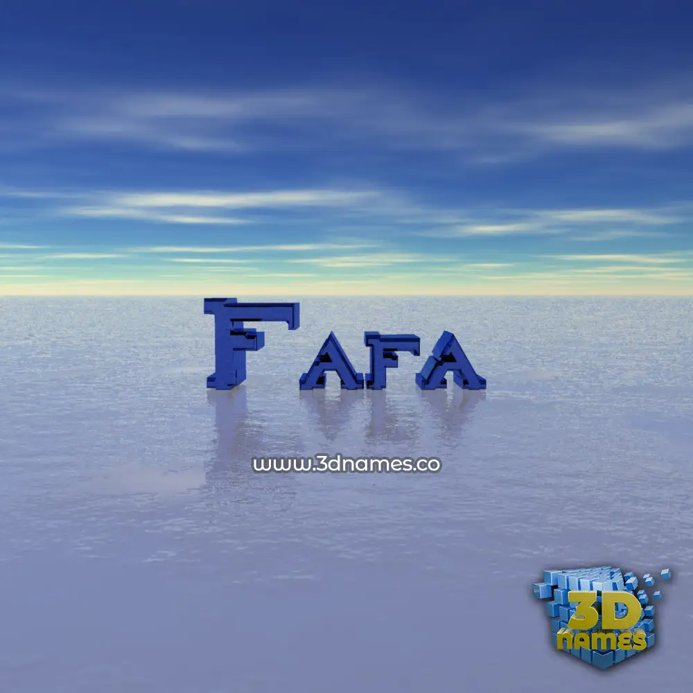 fafa in Horizon style - 3D name wallpaper