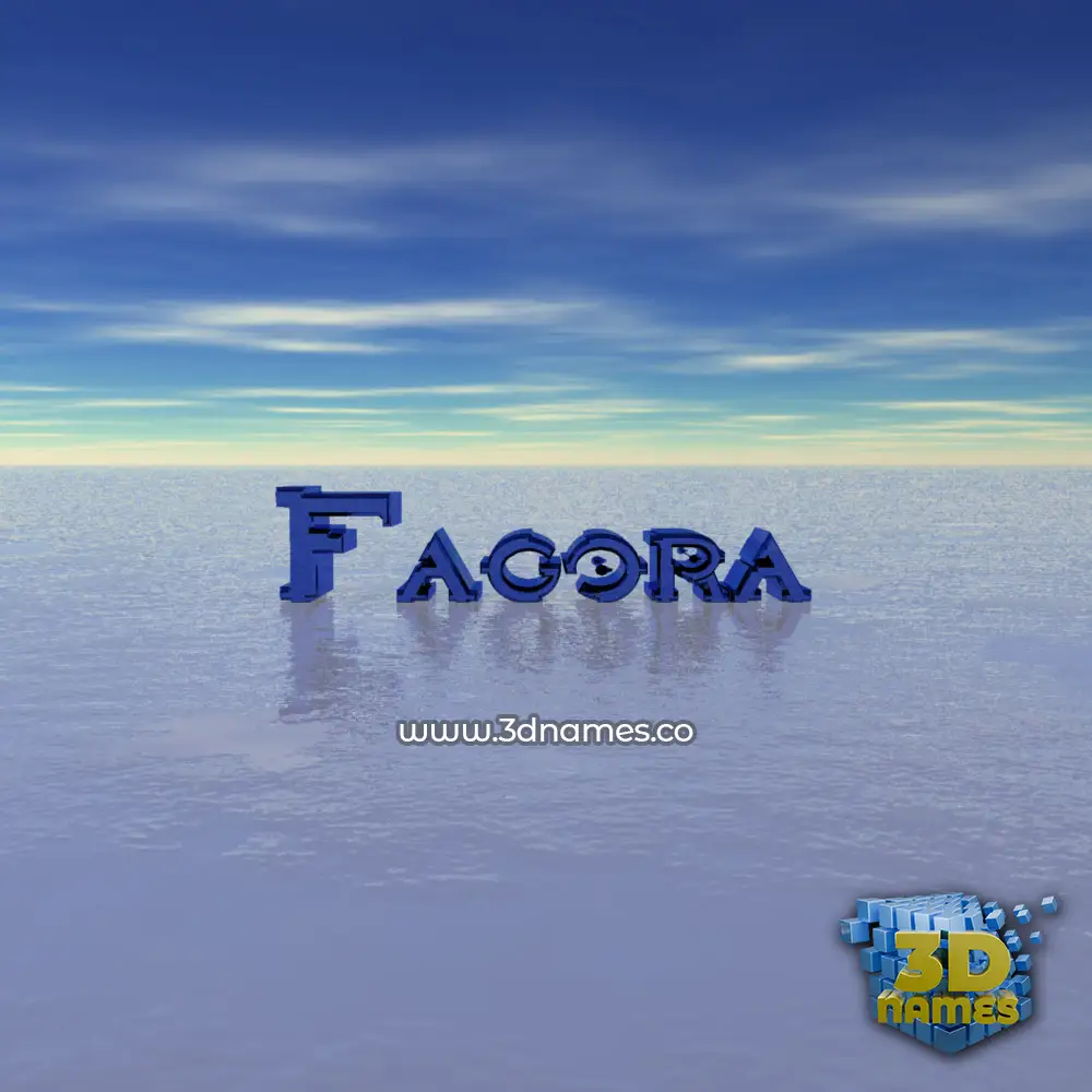 fagora in Horizon style - 3D name wallpaper