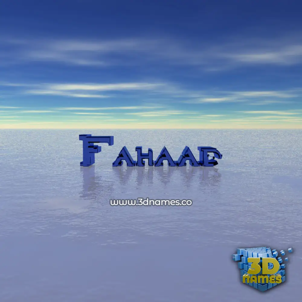 fahaad in Horizon style - 3D name wallpaper
