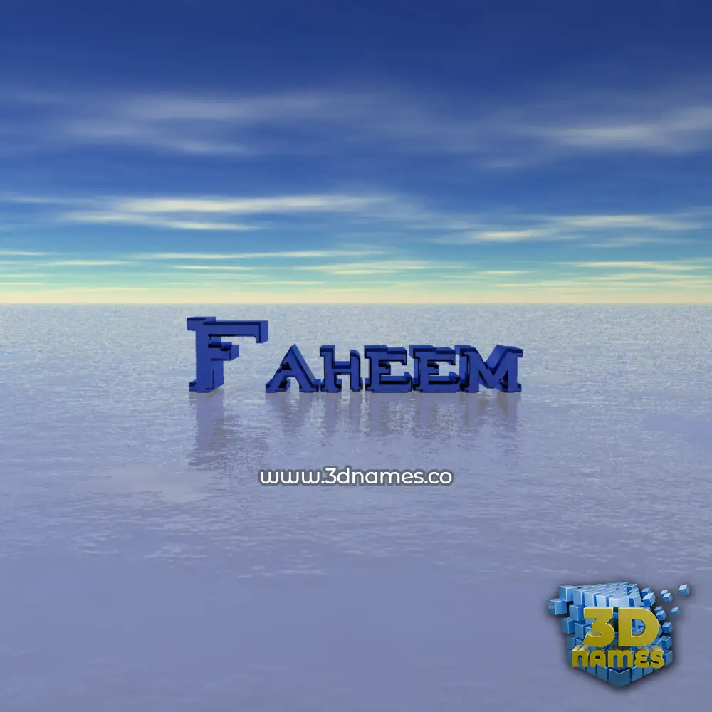 faheem in Horizon style - 3D name wallpaper
