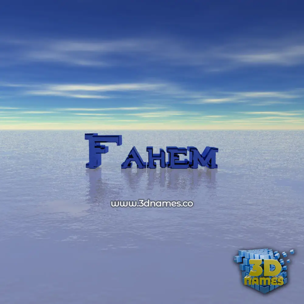 fahem in Horizon style - 3D name wallpaper