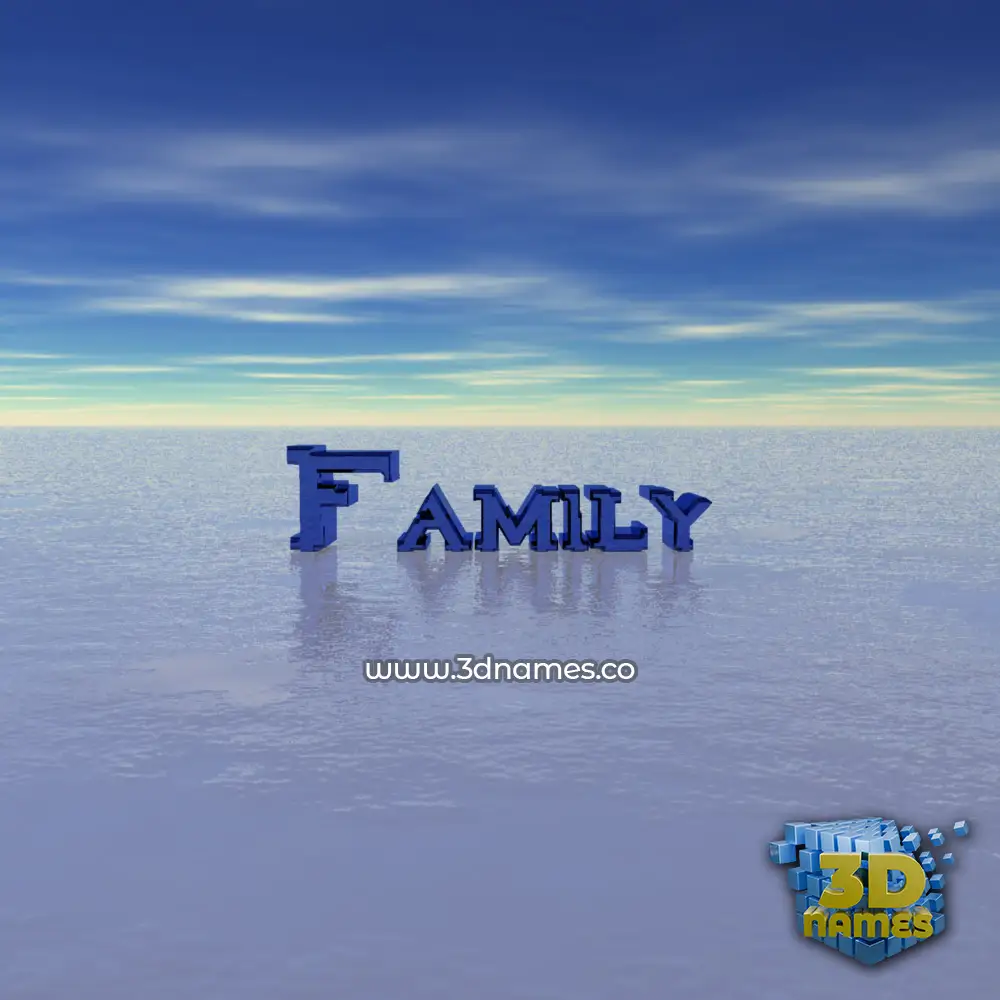 family in Horizon style - 3D name wallpaper
