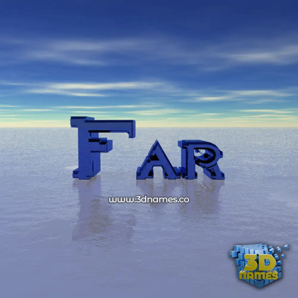 far in Horizon style - 3D name wallpaper