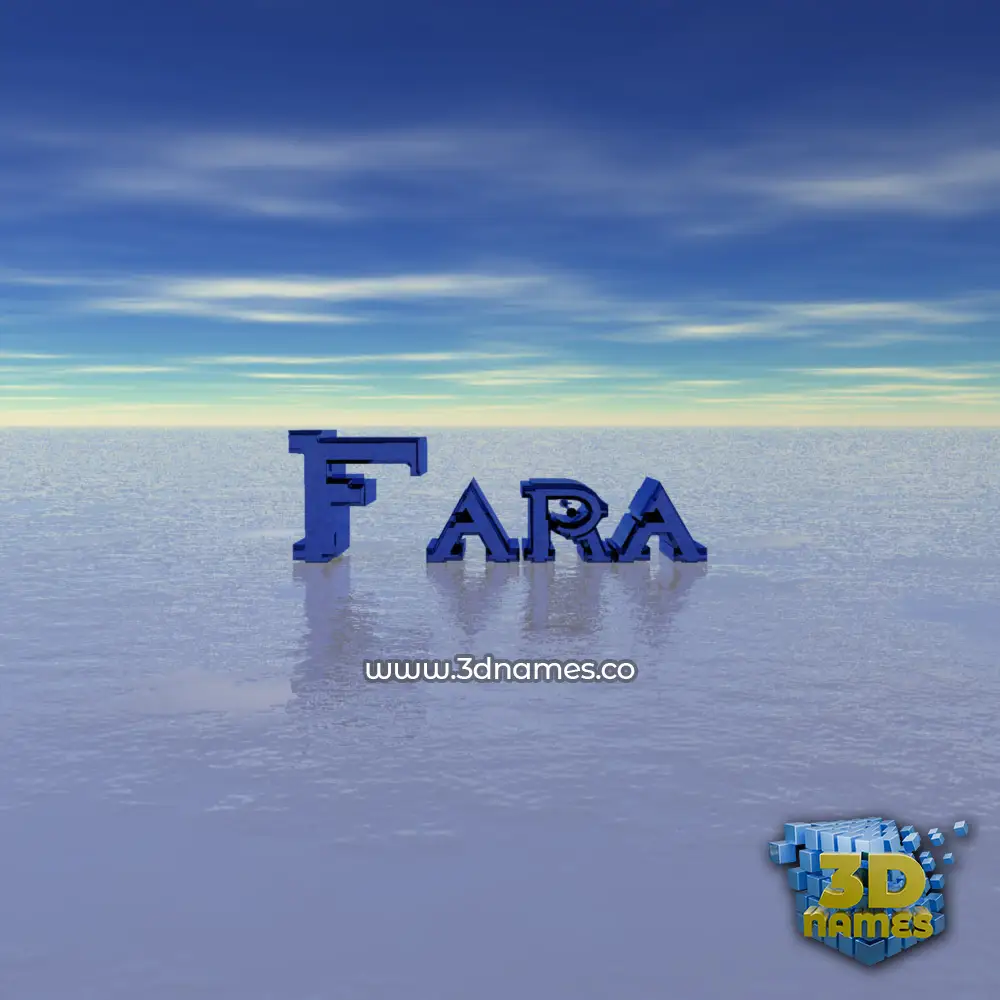 fara in Horizon style - 3D name wallpaper