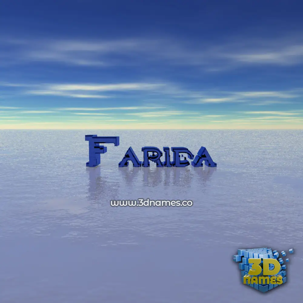 farida in Horizon style - 3D name wallpaper